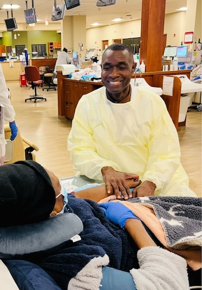 Doctor sharing gratitude with patient