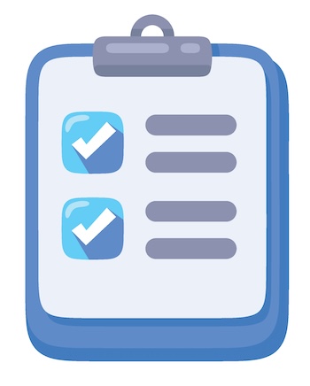 Tasks check, checklist blue icon Tasks check, checklist icon.