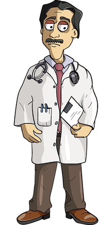 Free doctor stethoscope man illustration