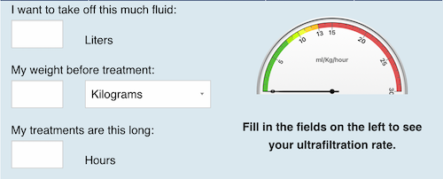 UFR Calculator on Home Dialysis Central Website
