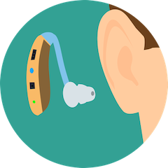 Free deaf hearing aid vector