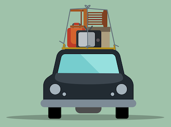 Free travel moving road trip vector