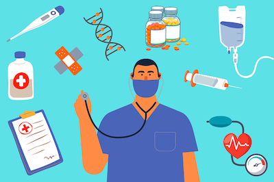 doctor nurse physician illustration